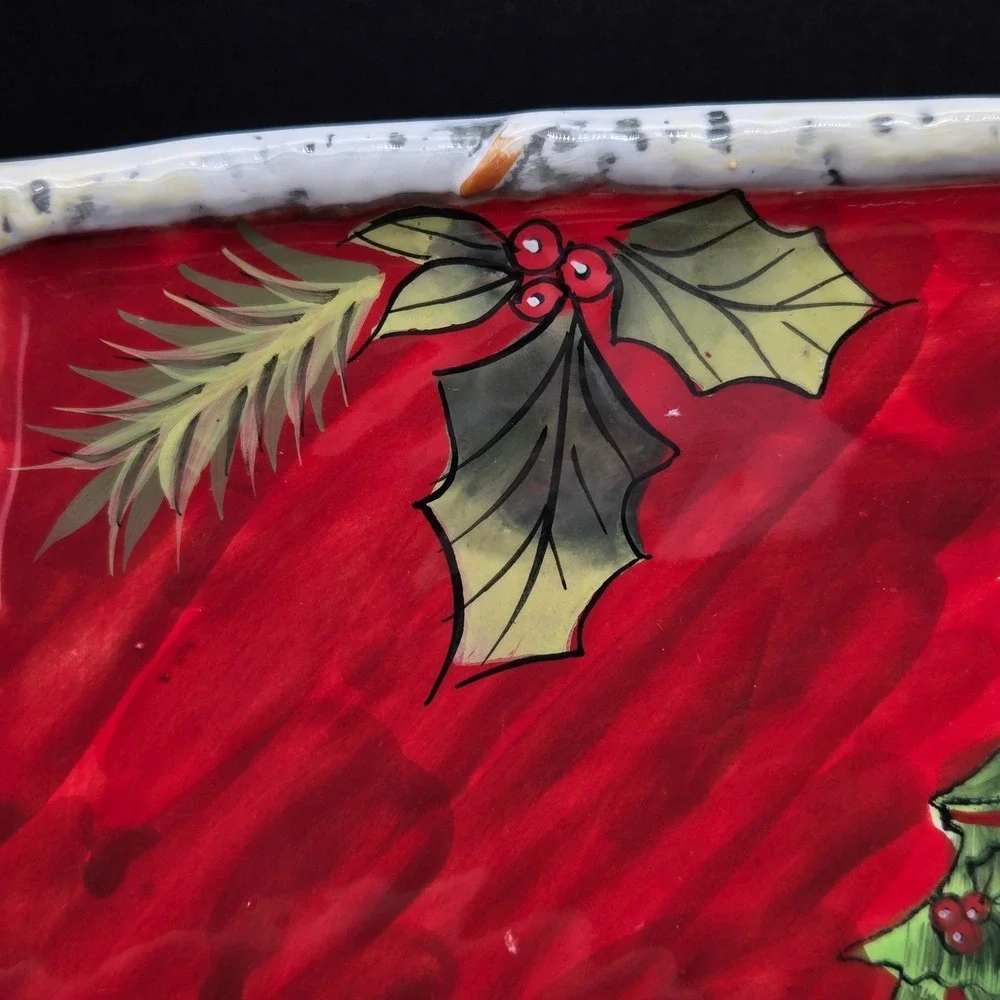 Certified International Serving Plate Susan‎ Winget Season's Greetings Christmas